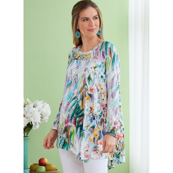 Butterick B6735 Katherine Tilton Misses Top Pattern with Asymmetrical Hem XS-M - Picture 4 of 8